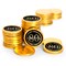 80ct 80th Birthday Candy Party Favors Chocolate Coins (80 Count) - Gold Foil - By Just Candy